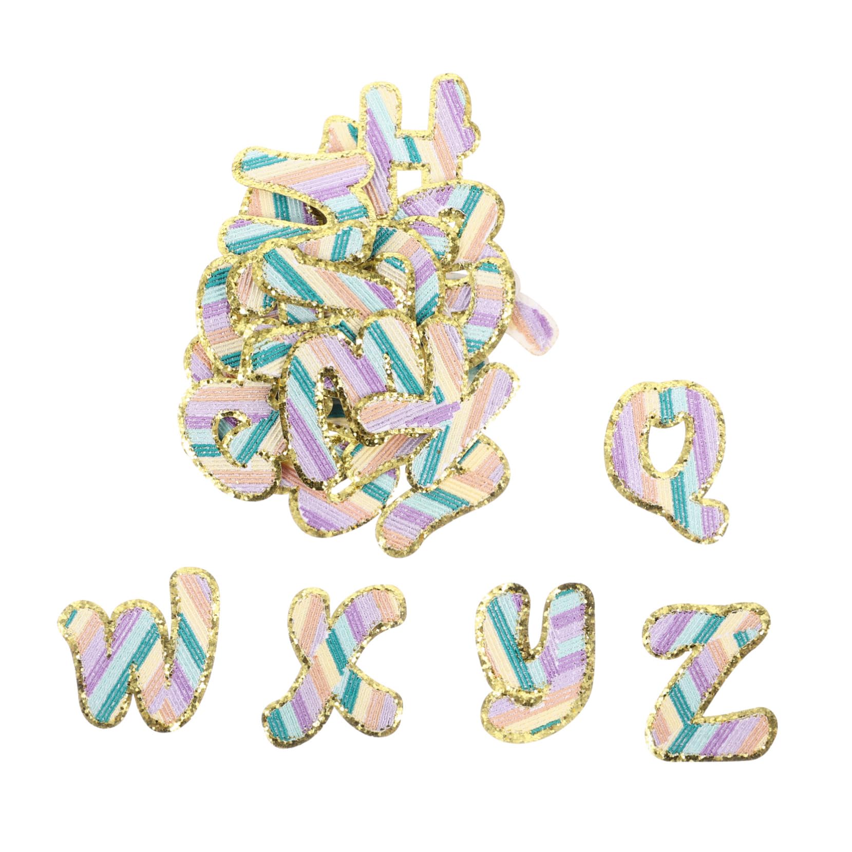 SHINEOFI 78pezzi Patches Ricamati in Alphabet Per Toppe Adesive Decorazione Per Abbigliamento e Borse Facili Applicare