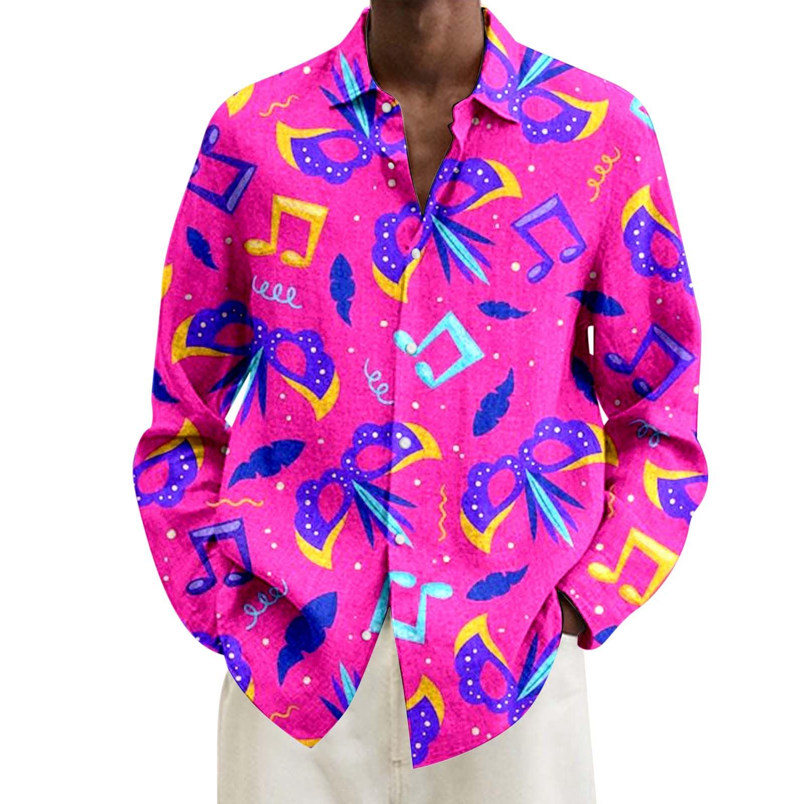 Mens Tops Men Shirt Shiny Sequin Mardi Gras Costume 60s Fancy Dress Costumes Long Sleeve Disco Funny Holiday Carnival Shirts Manches Longues Tshirts UK for Sparkly Blouse 80s Top Men's T 90s Outfits