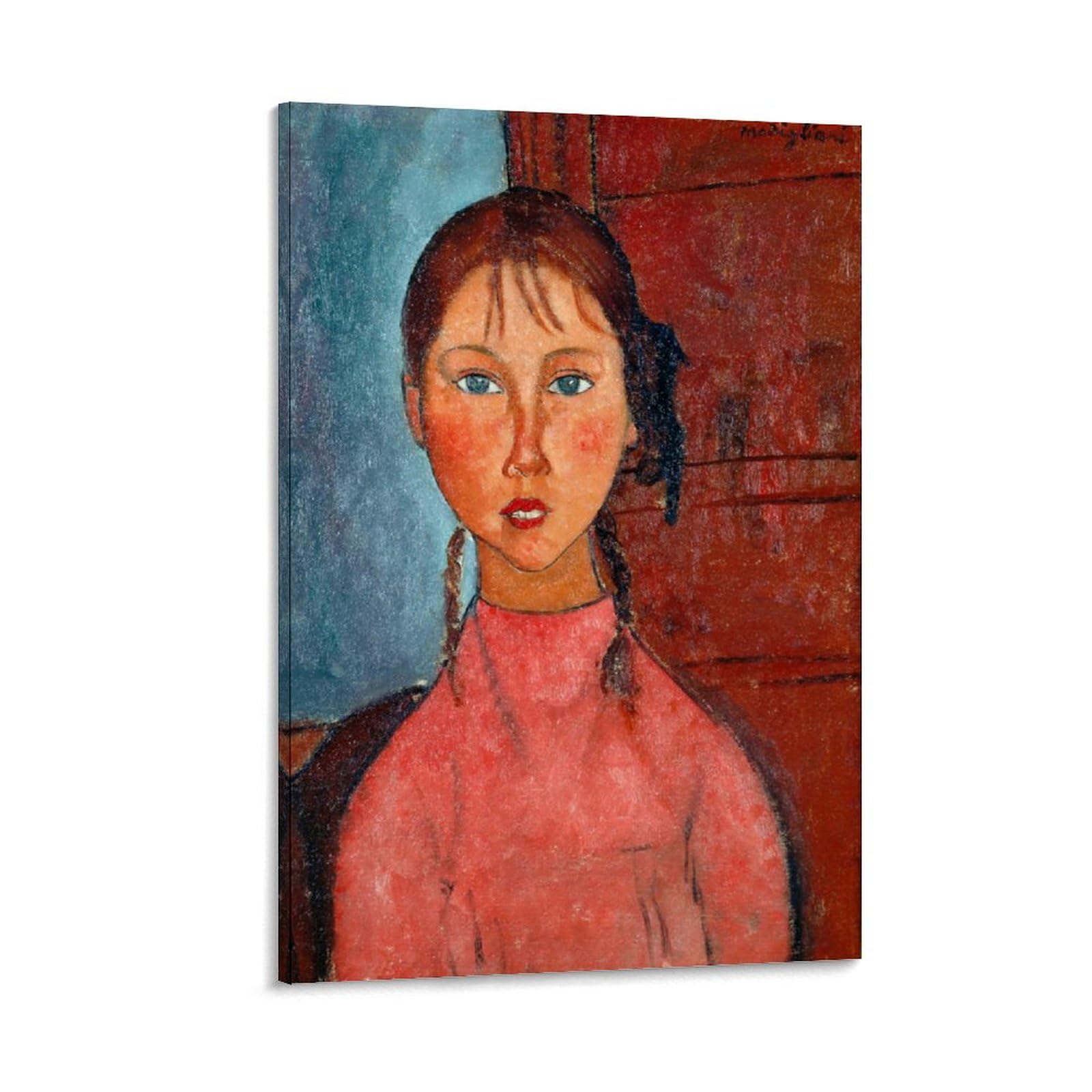 Amazon.co.jp: 「おさげ髪の少女 1918」Amedeo Modiglianiアメデオ