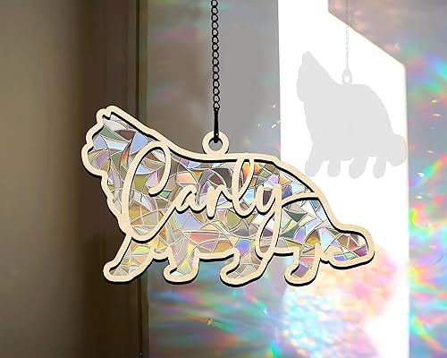 Atrapasoles conmemorativo para gatos, personalizado con nombre, fecha, atrapasoles de razas de gatos, atrapasoles para pérdida de mascotas,