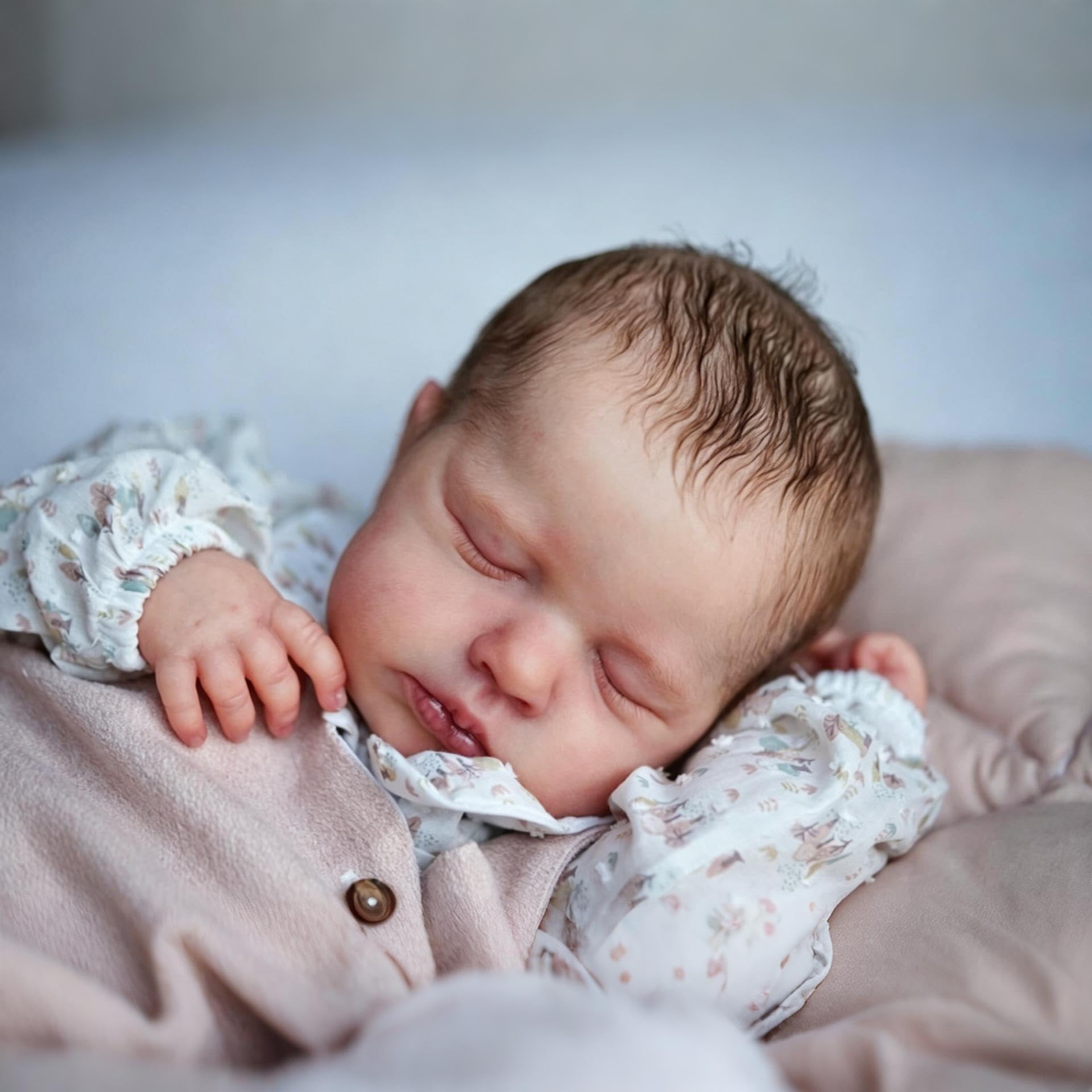 RXDOLL Reborn Puppe Lebensecht 50CM Reborn Baby Mädchen Vollsilikon, Lebensecht Babypuppen Wie Echt, Realistisch Newborn Babys Puppe Wasserdicht, Silikon Baby Mädchen