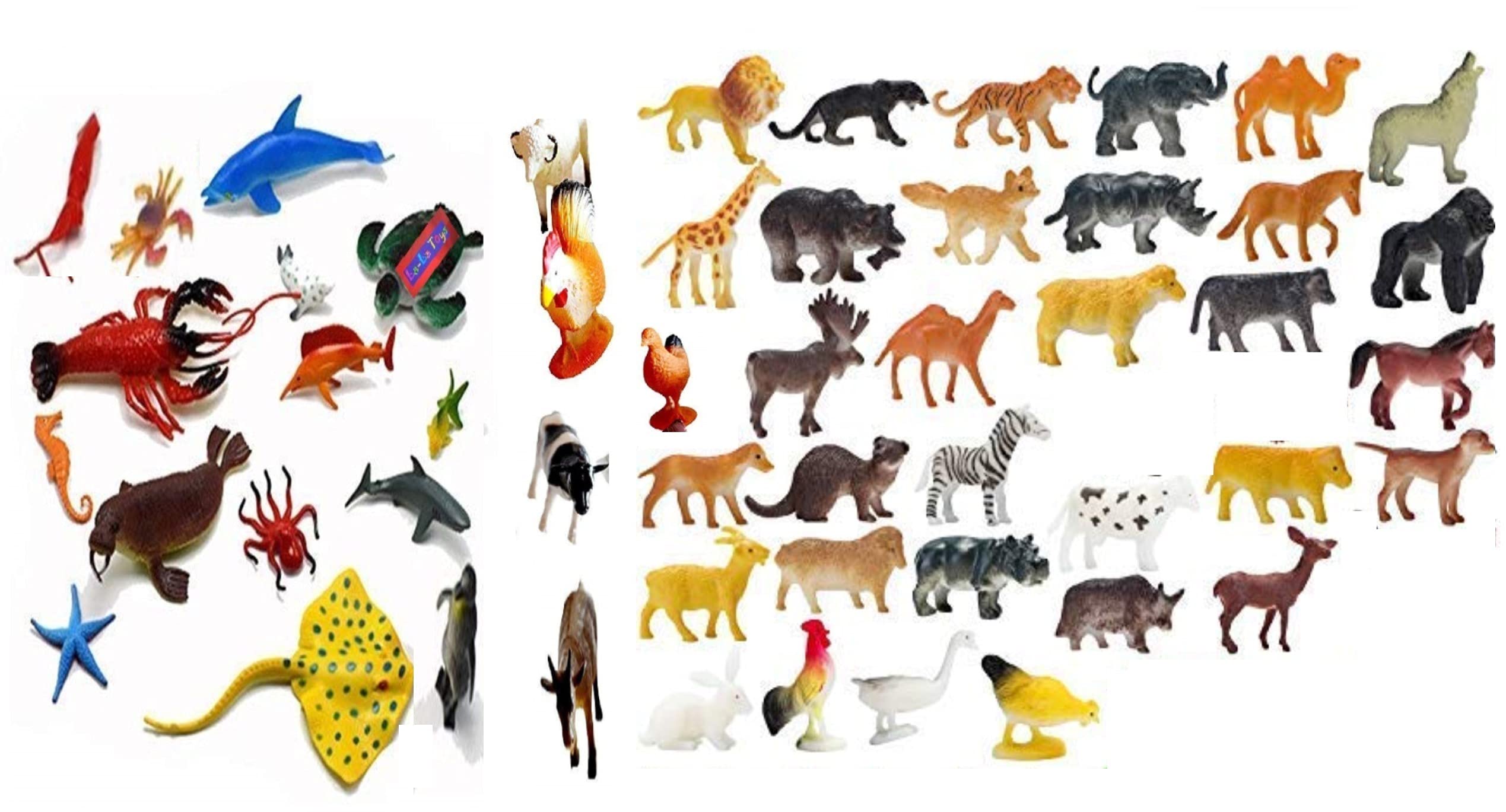 La-La Toys Animal Figures (Small, Multicolour)