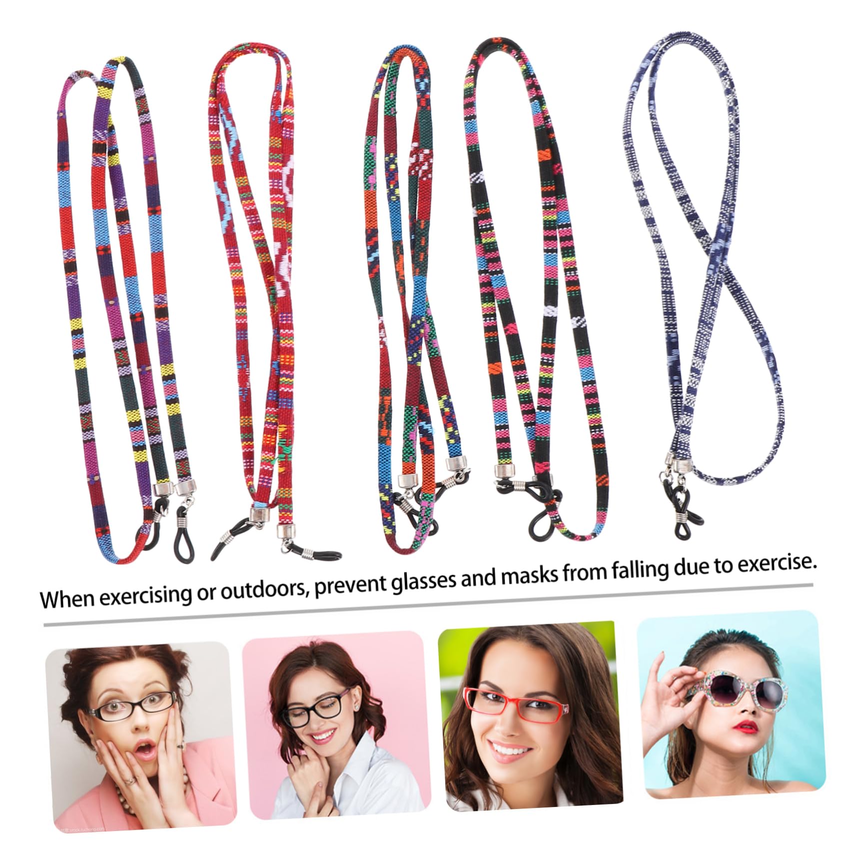 DOITOOL 20 Piezas gafas cuerda correa gafas correa para gafas protección para gafas Cordón práctico ajustable Lentes gafas de protección correa de gafas Perder cadena de gafas tela