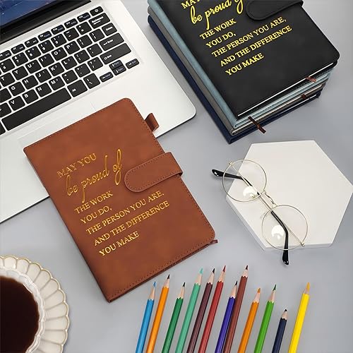 Miniatura 3 de Roowest 30 piezas de regalo de equipo para empleados A5 cuaderno de cuero diario a granel regalos inspiradores para compañeros de trabajo May You