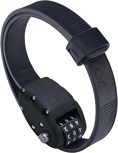 OTTOLOCK Cinch Lock - Candado compacto antirrobo ligero para bicicleta, ideal para paradas rápidas, accesorios de bicicleta, negro sigiloso, 18