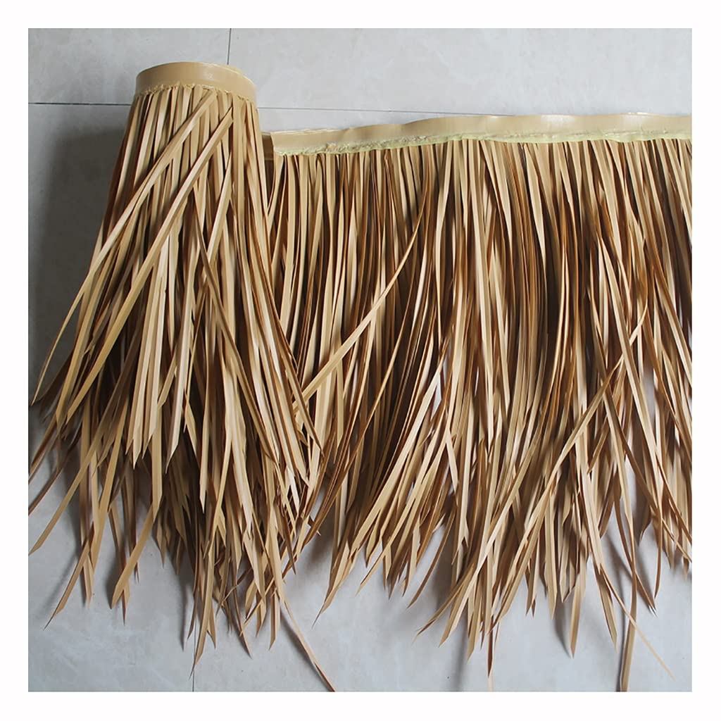 Niusabou Yellow E Straw Roof Mats, Palm Thatch Roll Yellow 0.5X(1-30) M(,0.5X1m/1.64X3.28ft)
