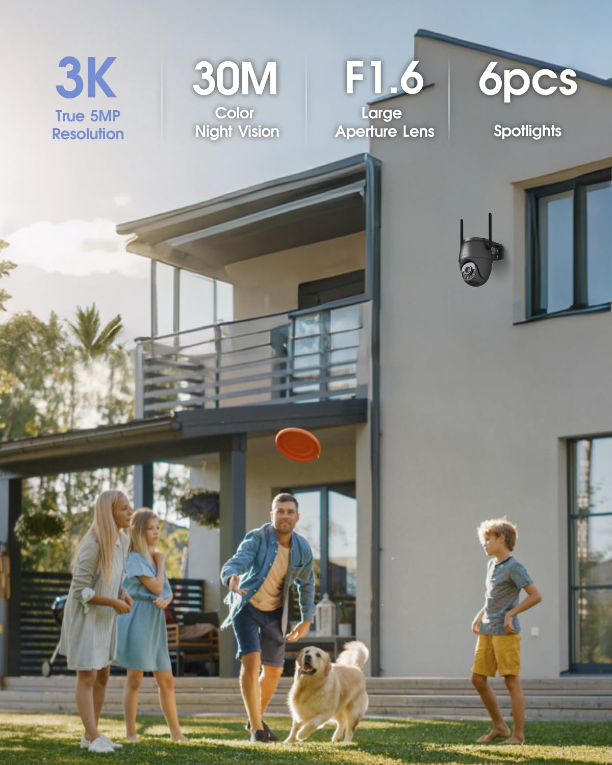 Ctronics 5MP WLAN Außenkamera Mit KI-Erkennung – Produktbild-Vorschau 2