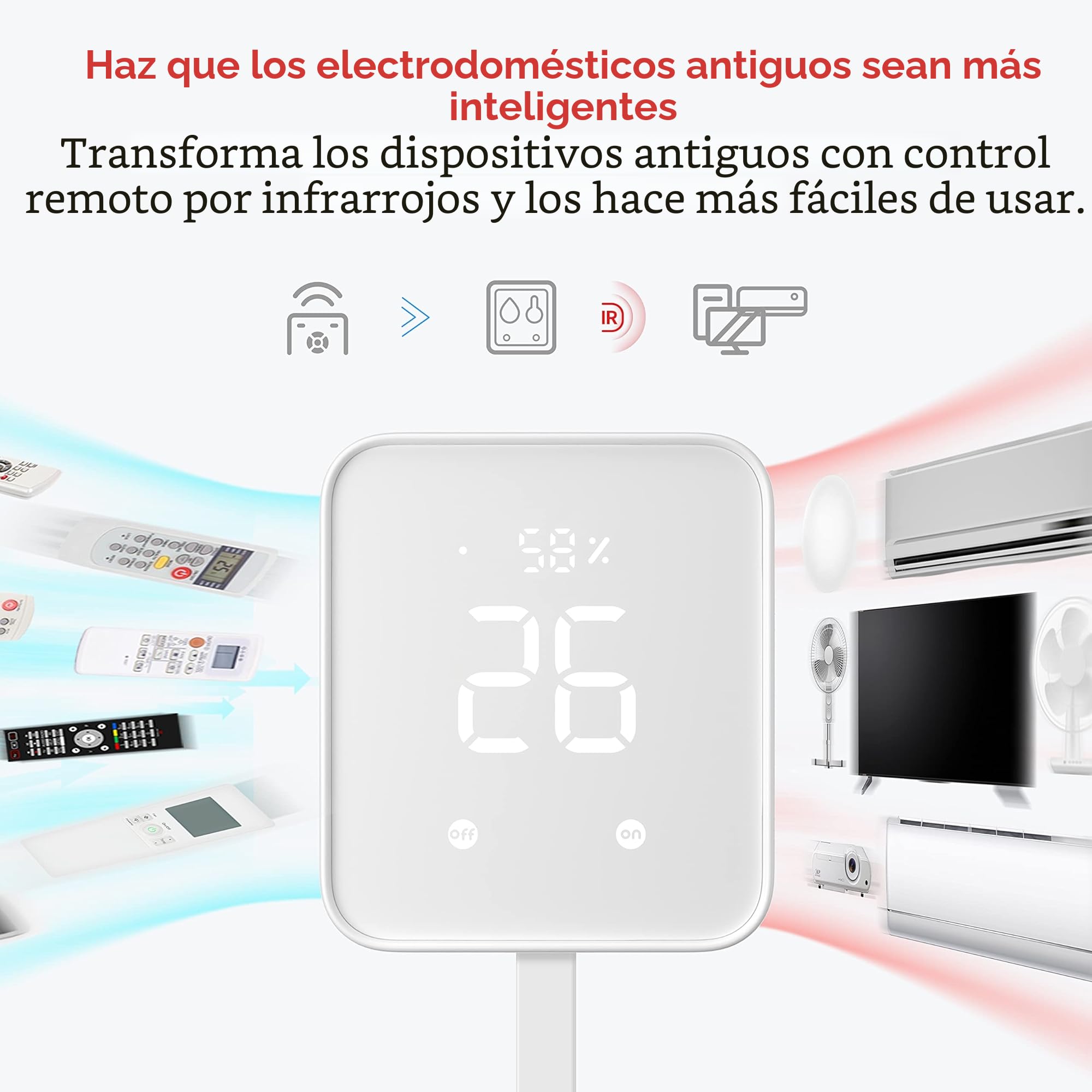 SwitchBot Hub 2, termómetro higrómetro WiFi, mando a distancia IR, mando a distancia inteligente y sensor de luz, conecta SwitchBot a Wi-Fi (2,4 GHz), compatible con Alexa&Google Assistant