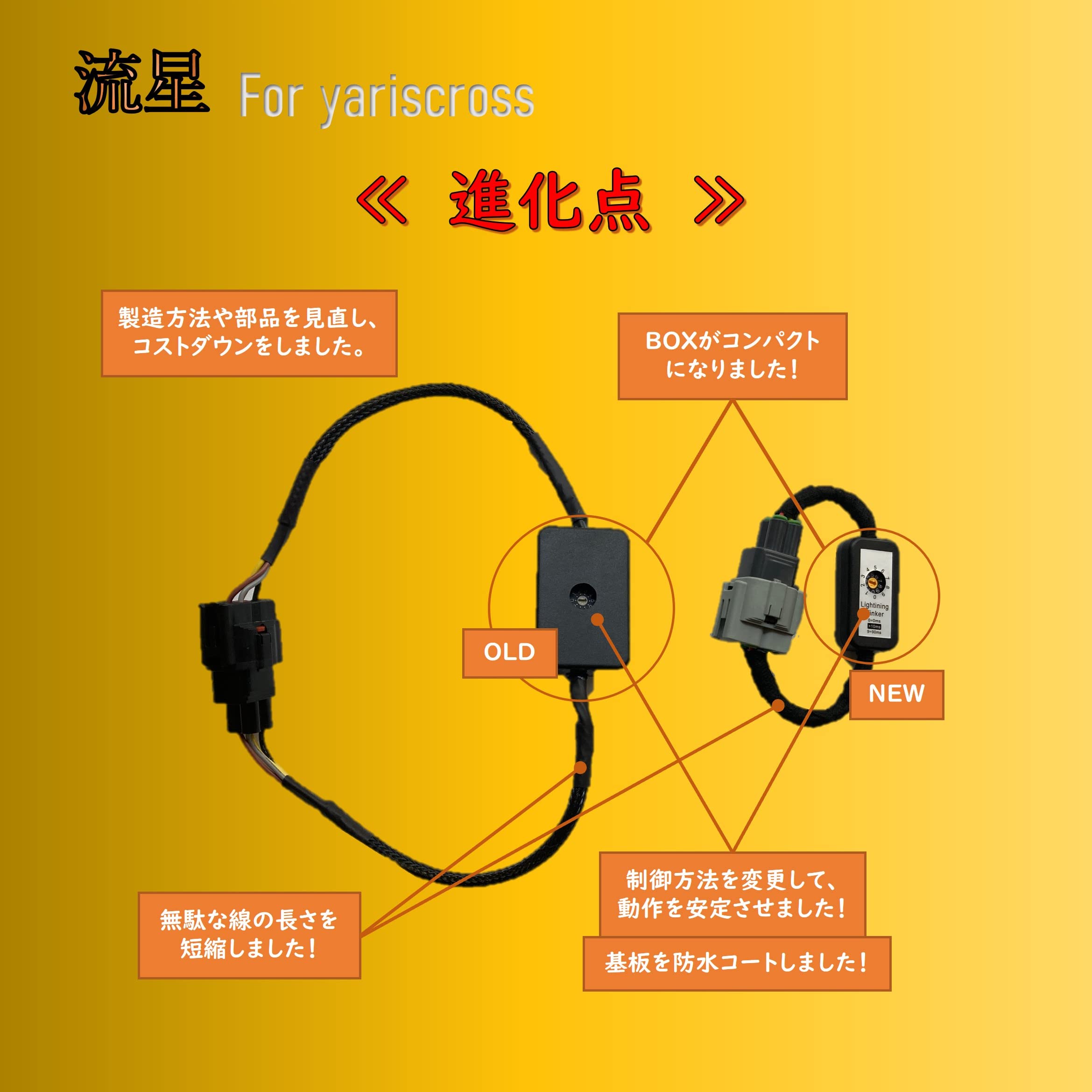 流星 Ver.2 ヤリスクロス シーケンシャルウインカーキット Amazon | ヤリスクロス シーケンシャルウィンカーユニット YarisCROSS