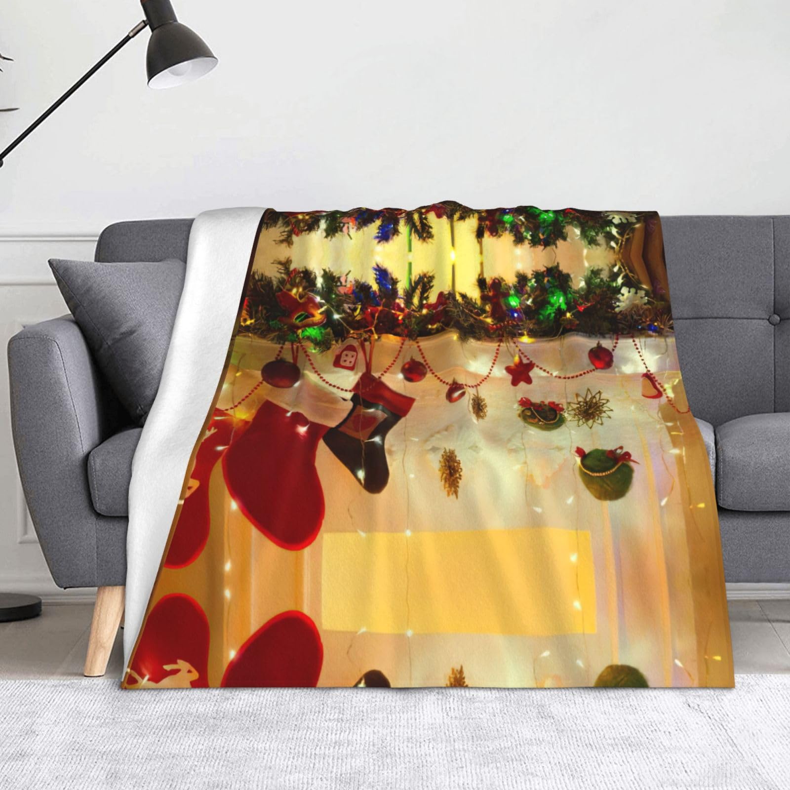 Couverture flanelle plaid Noël 152x127 cm couverture légère Halloween respirante