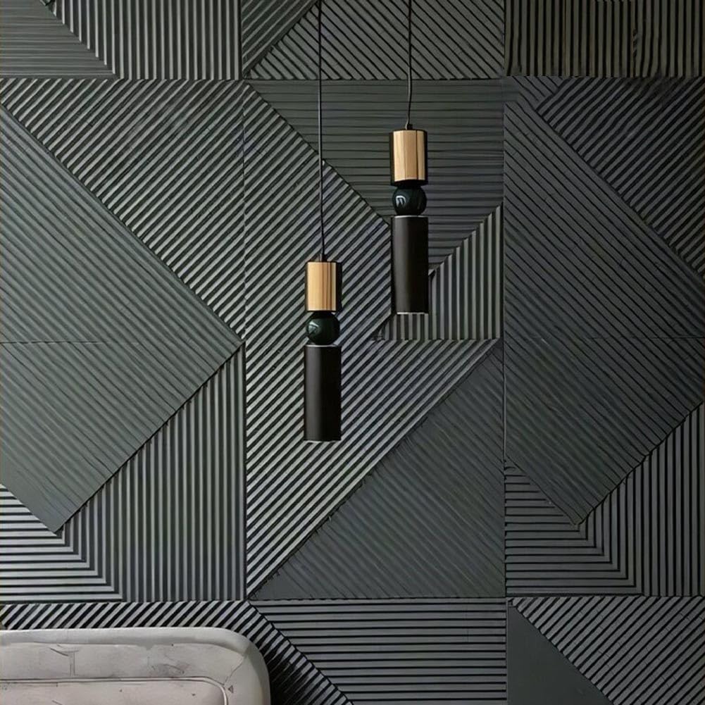 Tabique de PU Hueco, Paneles de Pared de ladrillo con Textura de Espina de Pescado 3D, Revestimiento de PU Impermeable y Recortable para decoración Interior Ligera, Fondo de sa