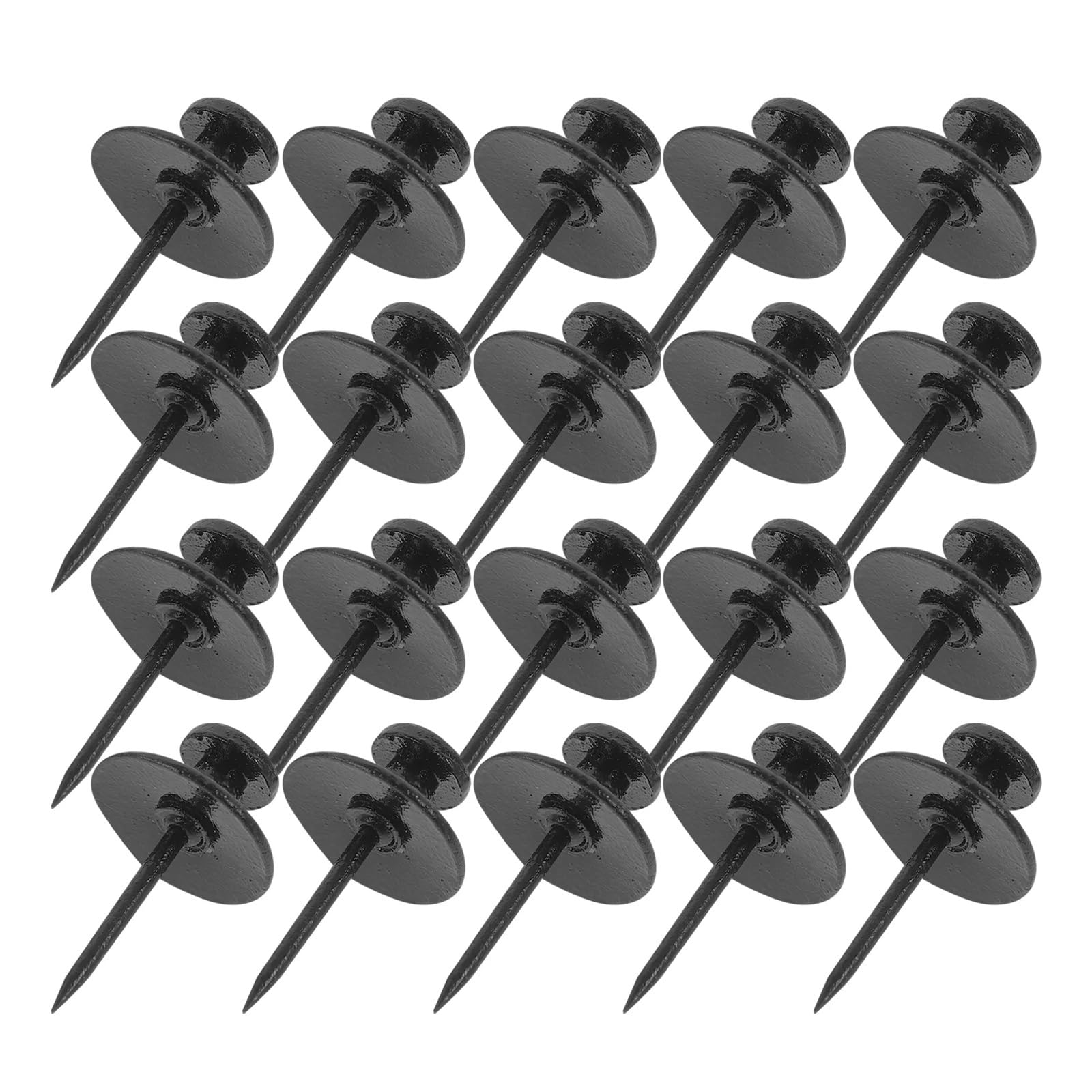 Cute Push Pins 60Pcs Cork Board Thumbtack Convenient Thumbtacks Replaceable Pushpins Metal Small Multi-function Black Flat Top