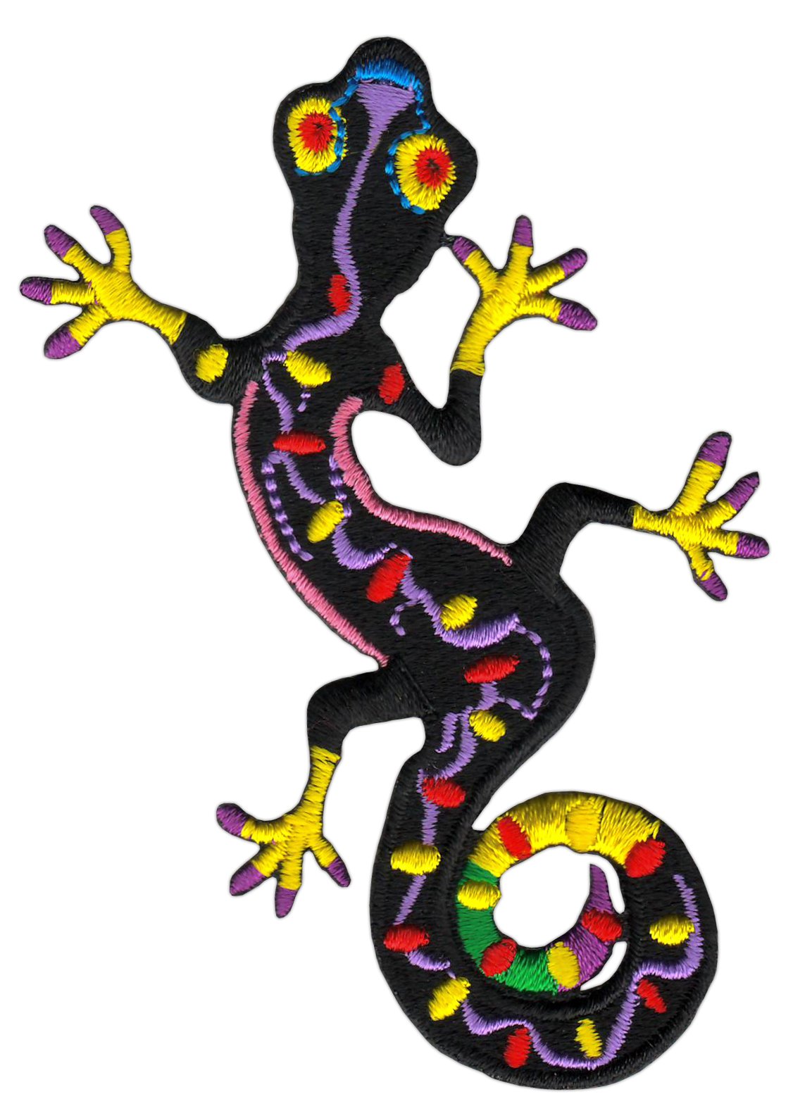 Black Gecko Salamander Lizard Patch Iron-On Applique 6 x 9.5 cm :  Amazon.de: Home & Kitchen