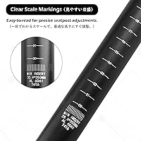 Vista 4 de Tija de sillín de bicicleta TRIWONDER 25.4mm 27.2mm 28.6mm 30.4mm 30.8mm 31.6mm de aluminio de 350mm de longitud poste de sillín de aleación poste