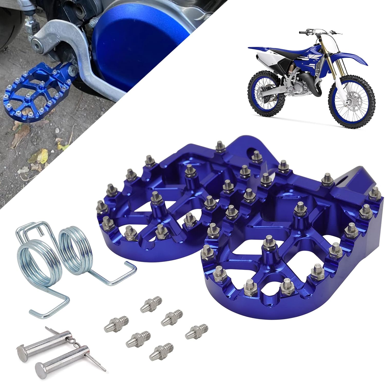 Funparts Dirt Bike Foot Pegs Motorcycle Footpegs Foot