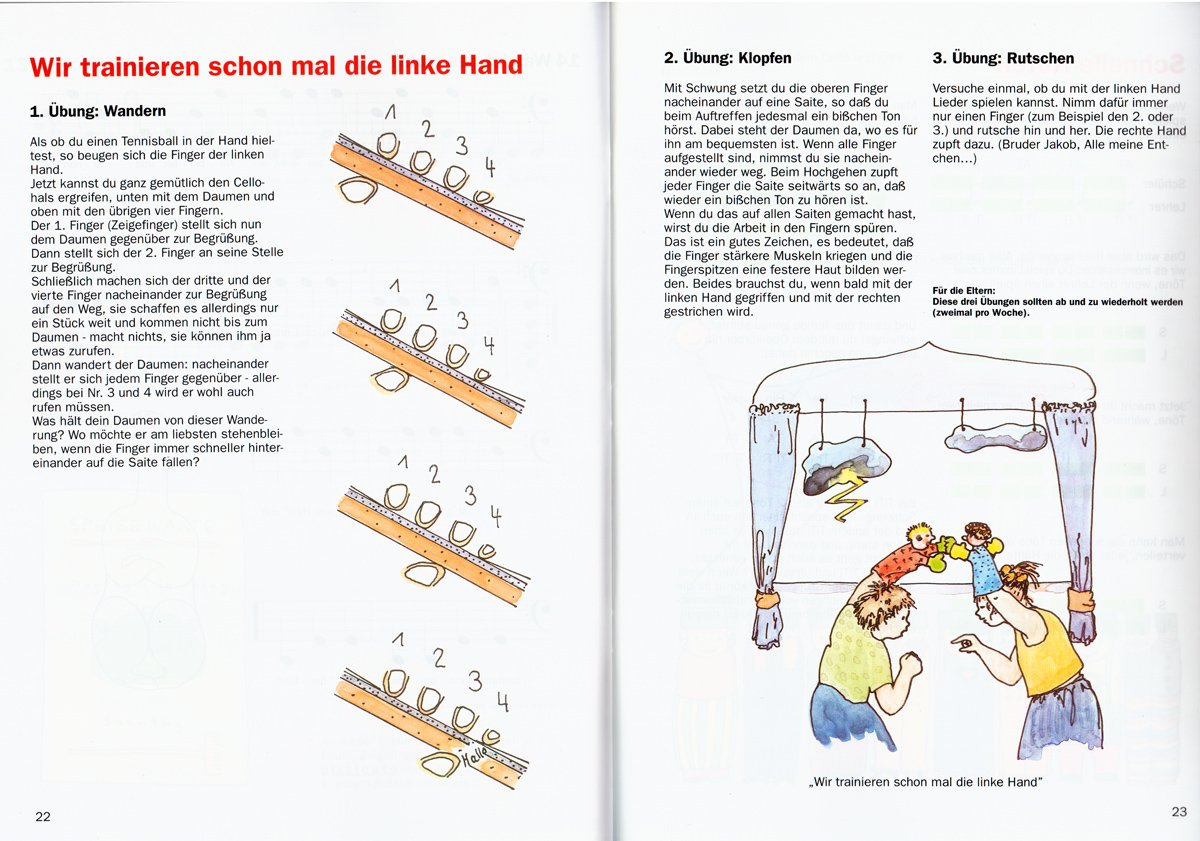 Violoncelle avec Plaisir et ruban Hugo 1/Violoncelle école s'adresse à la simple et de Cours En Groupe avec des enfants de 5-10 ans. [avec cœur note pince]