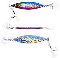 Vista 3 de Goture Plantillas de pesca de agua salada, plantillas verticales brillantes con gancho de asistencia, velocidad de plomo, plantilla de plomo rápido