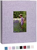 Vista 40 de Álbum de fotos de 8 x 10 pulgadas, paquete de 2 libros de fotos de lino, álbum de 26 páginas con capacidad para 52 fotos, carpeta de presentación