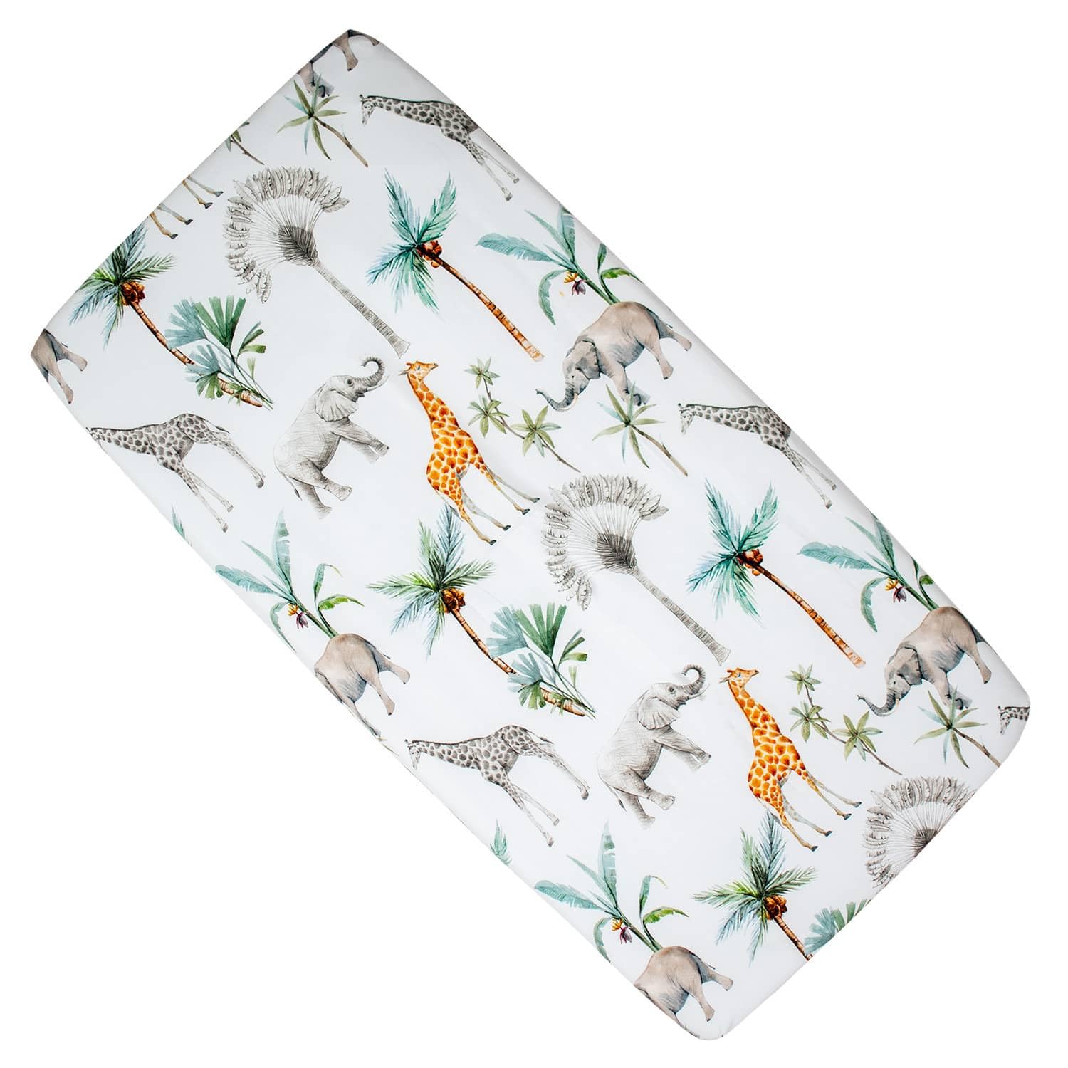 Drap housse berceau 40 x 80 cm coton pour chambre bébé safari