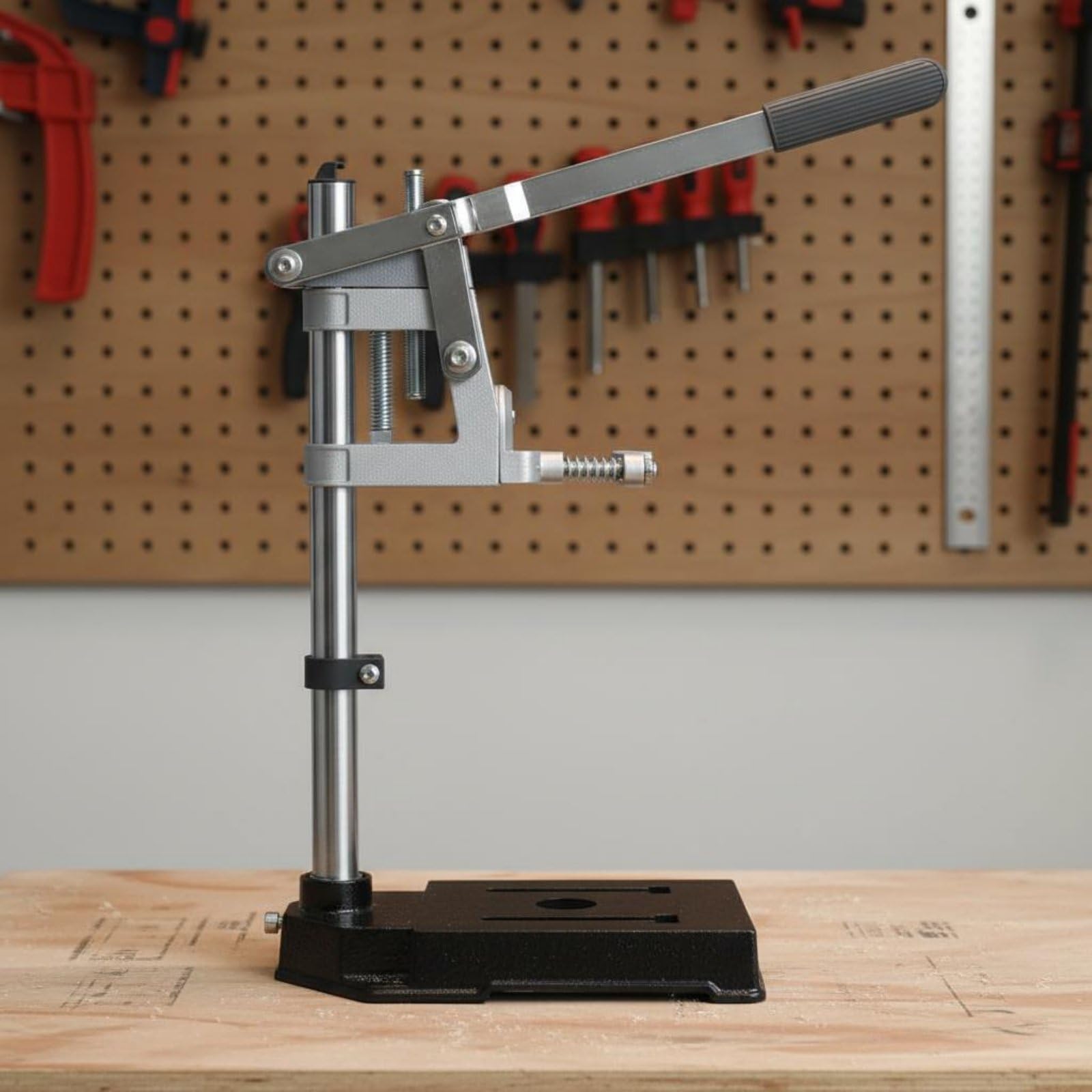 Baoblaze Supporto Trapano Colonna Trapano Trapano, Modello Aggiornato, Grande Calibro, Rotazione A 360°, Base In Lega Di Alluminio