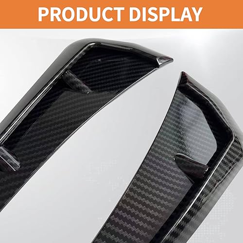 Miniatura 3 de Sodcay 2 calcomanías de ventilación lateral para guardabarros de automóvil, cubierta de moldura de ventilación lateral de 16.1 pulgadas, calcomanías