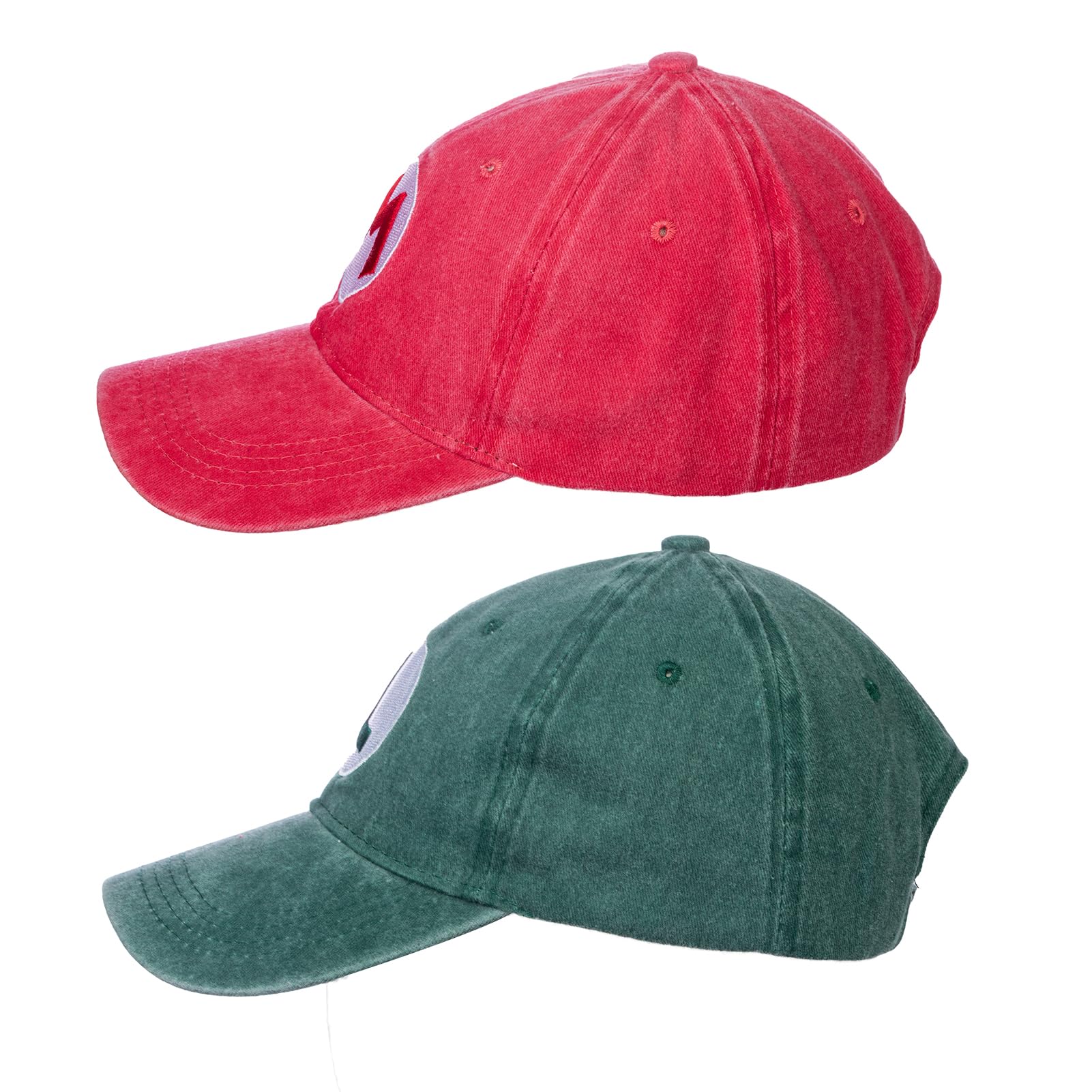 AvafierceBros Hats Anime Baseball Caps Coplay Hat for Adults Denim -Fade Vintage Wash Style Embroidery