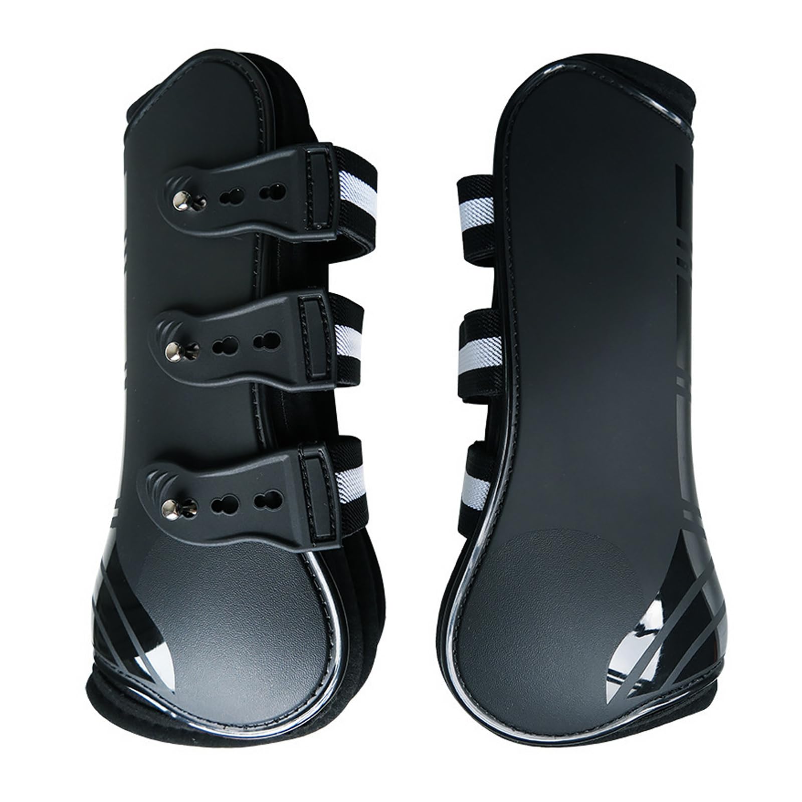Protège-Jambes d ' équitation réglable, Coque en PU, Botte de Tendon de Cheval, Protection des Jambes du Cheval pour l ' entraînement Saut, Garde d ' équitation