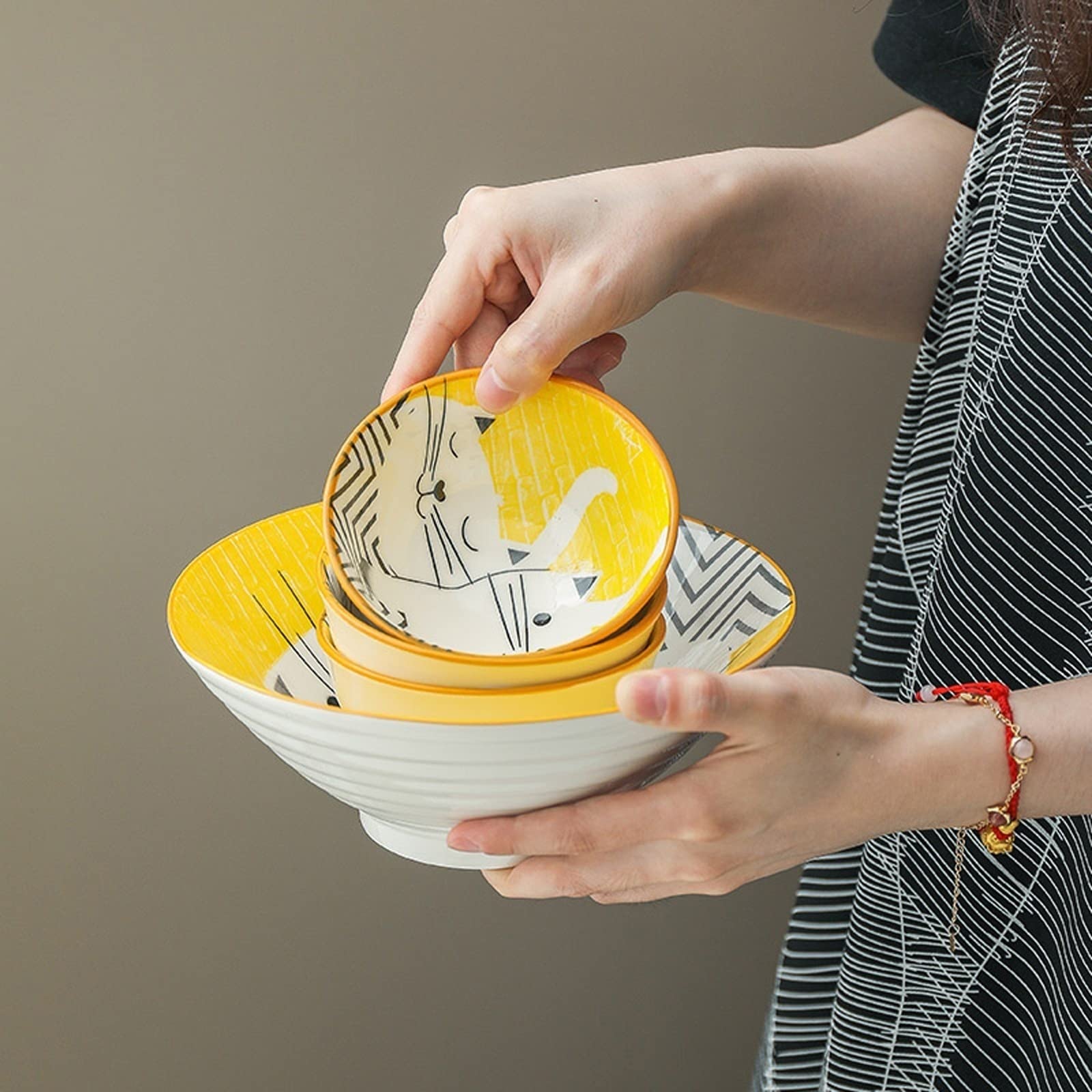 Talerz Obiadowy/Talerze Sałatkowe Rodzina Miska Zestaw Ręcznie malowane Wzór Ceramiczny Płyta Set Trwała płyta Ceramiczna Odpowiedni do przekąsek Frytki Desery Sushi 20 sztuk zestaw talerzy/małe tal
