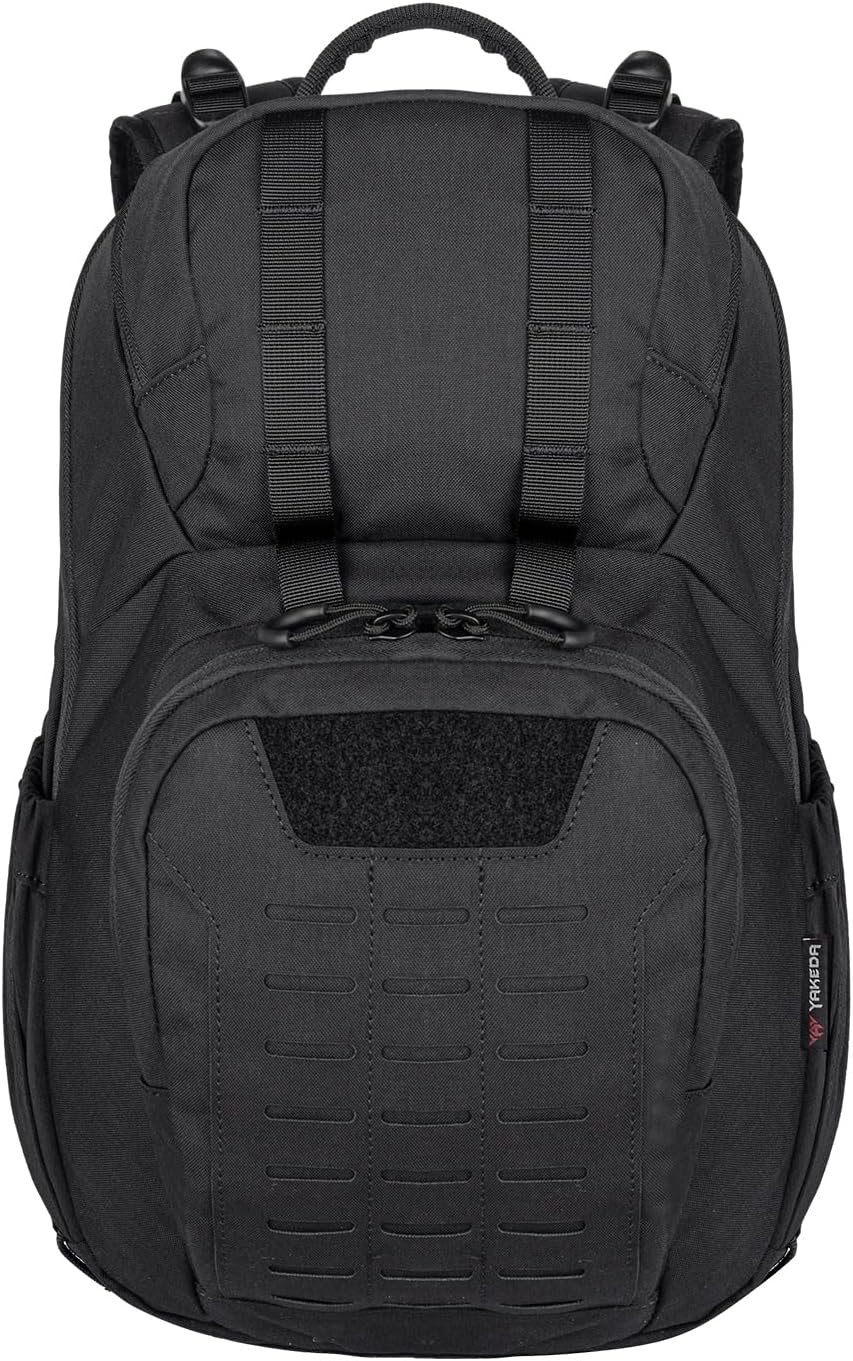 vAv YAKEDA 500D NylonTactical Military Backpack for Men,Fit 12.6-15.6 inches Laptop, Daily Bag for Hiking,hunting,running（Black）