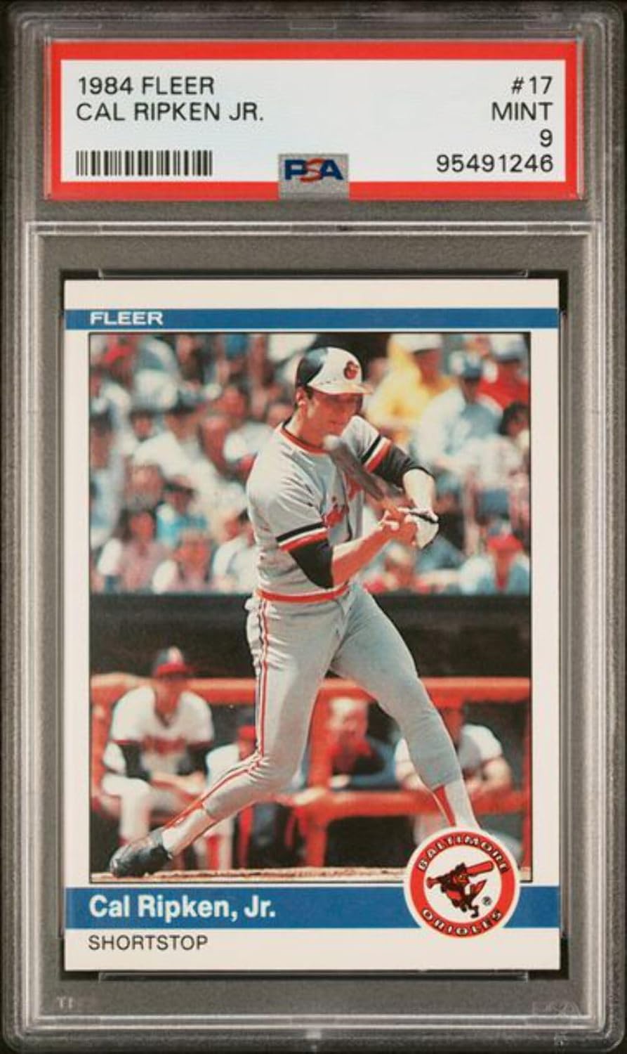 Graded 1984 Fleer Cal Ripken Jr. #17 Baseball Card PSA 9 Mint