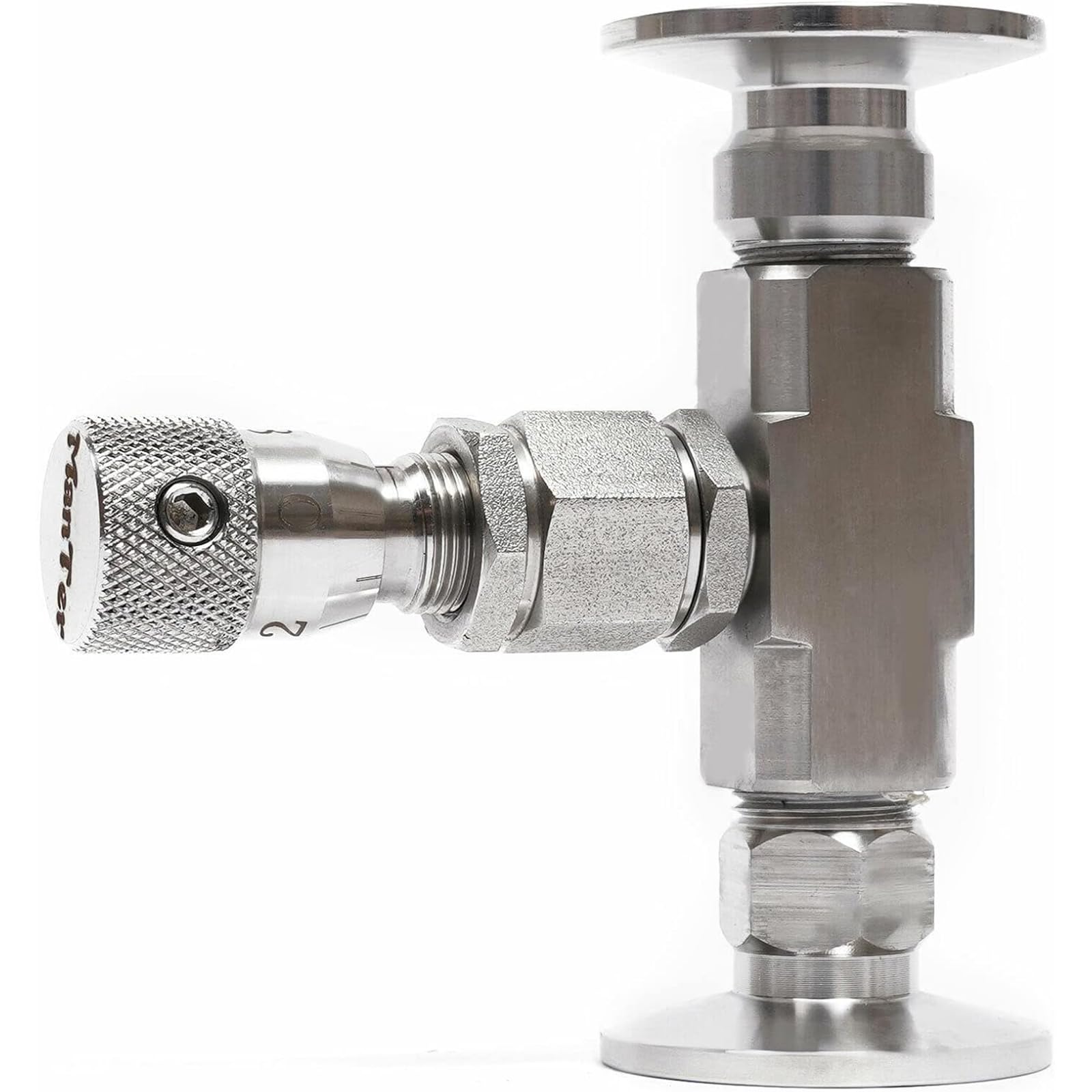 1 PC Válvula De Aislamiento De Vacío Acero Inoxidable 304 Racores para Tubo Microdosificación Válvula Reguladora De Caudal Regulador Fuelle Manual De Ángulo Recto para Agua Gasóleo