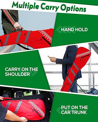 Miniatura 7 de Big Teeth Bolsa de golf domingo, pequeña bolsa de golf ligera, bolsa de golf Par 3 para unos pocos clubes, práctica con correa de transporte,