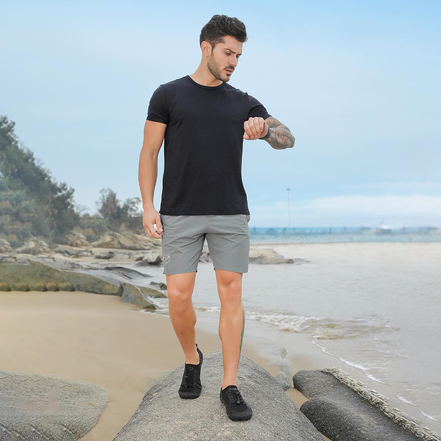 Water Shoes for Men and Women, Barefoot Aqua Socks, Wide Fit Beach Swimming Pool Shoes, Anti-Slip Outdoor Walking Hiking Kayaking Diving Surfing - Image 3