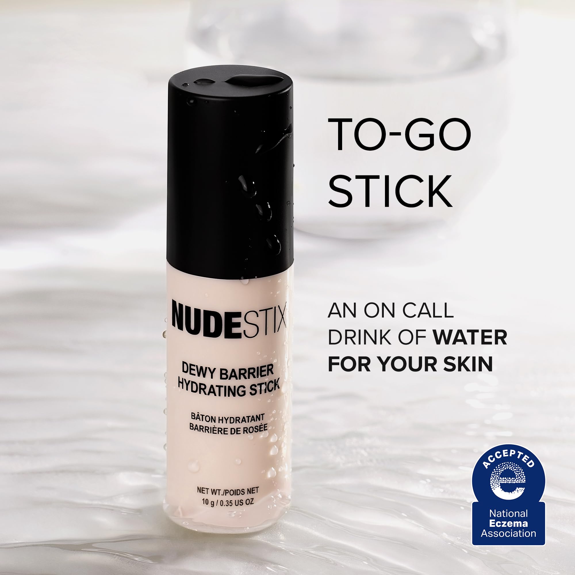 Nudestix Dewy Barrier Hydrating Stick – On-the-Go Moisture Balm with Ceramides, Squalane, Bakuchiol & Vitamin C | Hydrates, Brightens & Smooths Skin | Clean, Vegan & Travel-Friendly