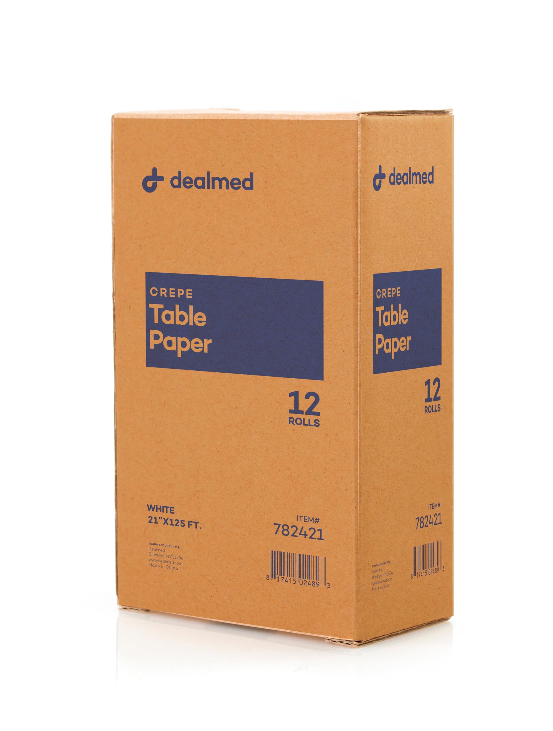Dealmed Table Paper Exam Cover - 14 in x 125 ft, Crepe, White, 12 Rolls — Amazon image 19