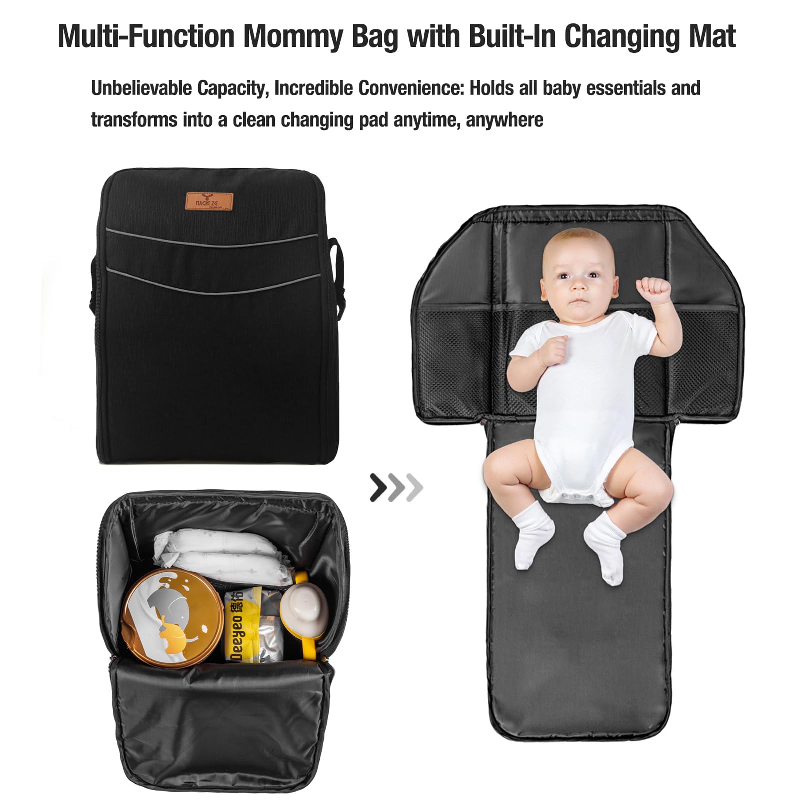 Reenborn Passeggino 4 in 1, Passeggino Trio con Due Modi Reversibili Spingere, Trio con Telaio Alluminio Paesaggistico Alto, Trio Neonati con Design Pieghevole in Un Clic (688 Yellowish)