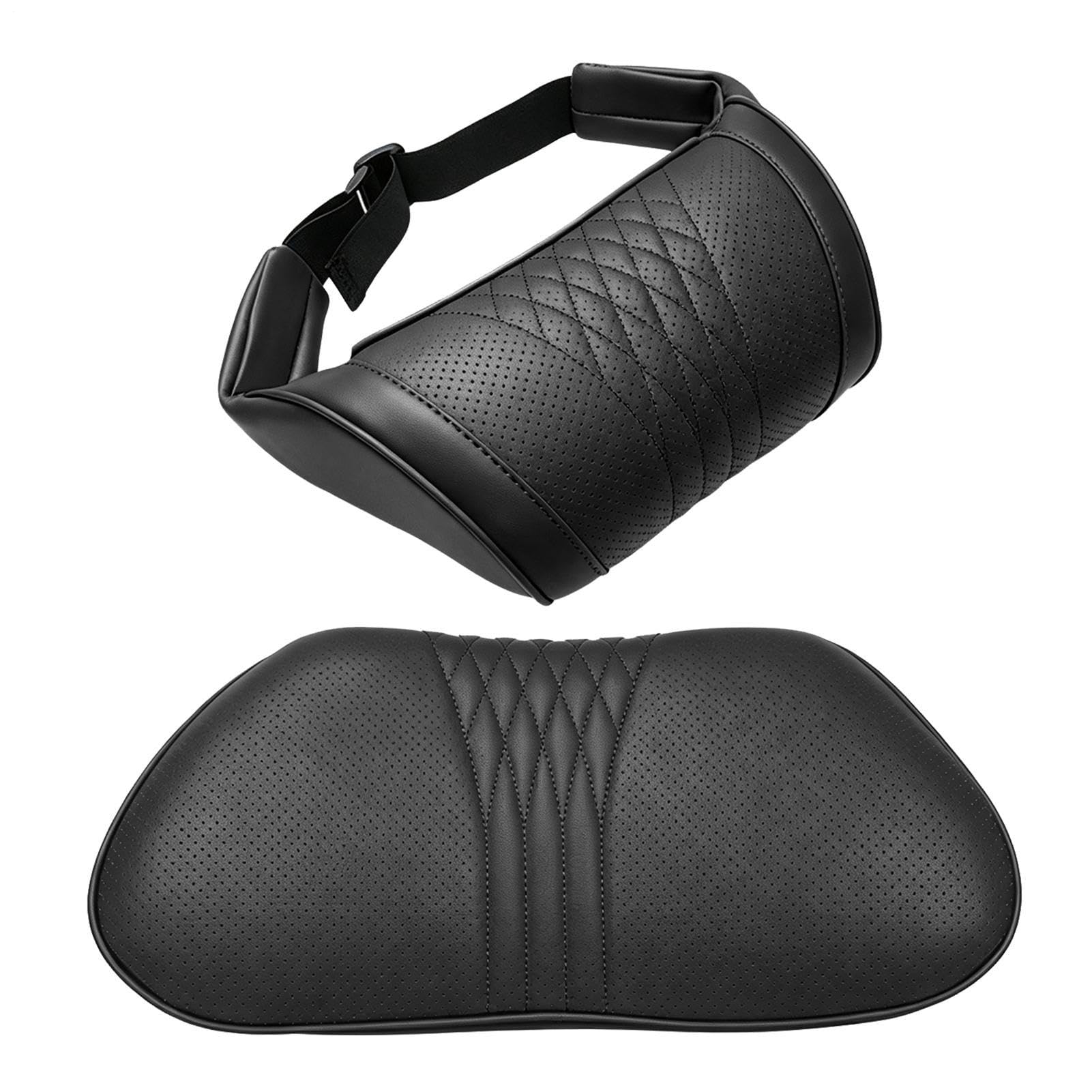 Cuscino per Poggiatesta Auto Traspirante Universale In Pelle PU Con