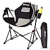 AKSOUL Hammock Camping Chair Swinging: Foldable & Portable Swing Chairs with Storage Bag - 265lbs Adult Weight Capacity - Folding Rocking for Lawn Camp Stargazer Outdoor