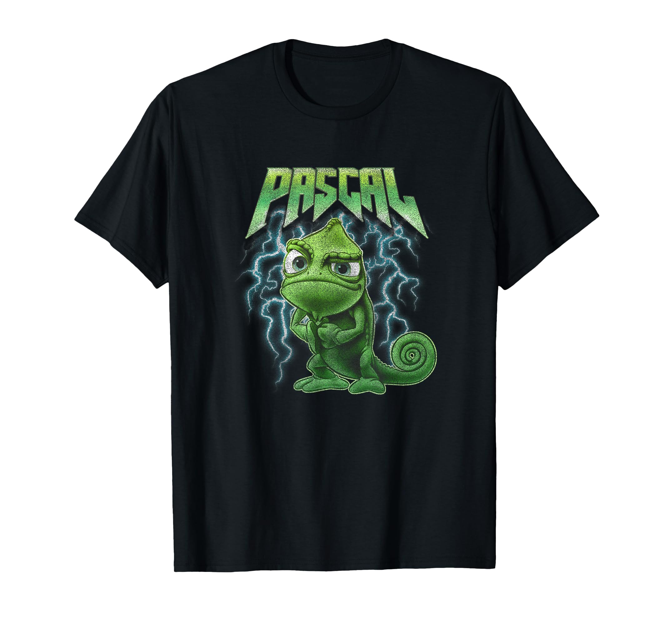Disney Tangled Pascal Rock Metal Vintage Chest Portrait T-Shirt