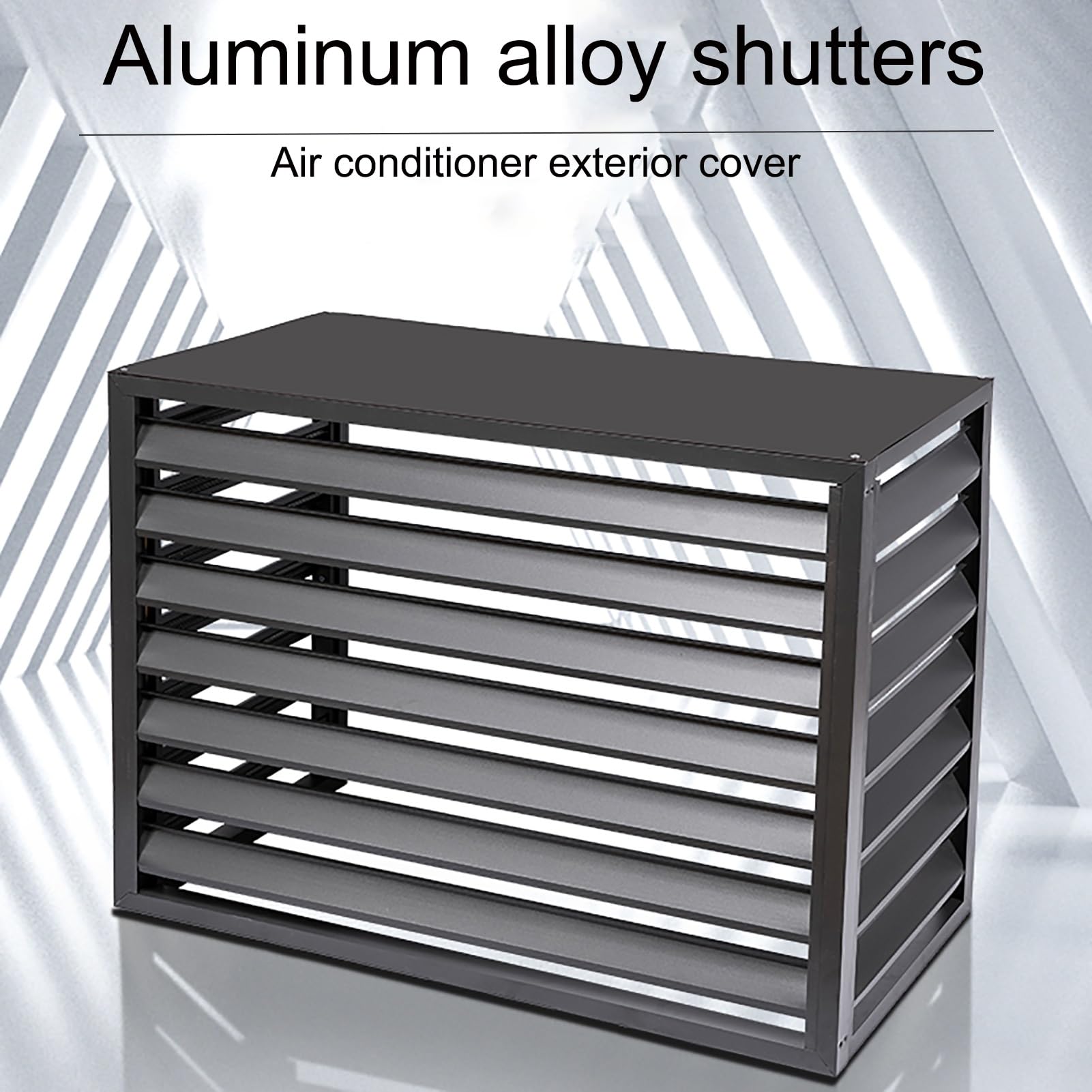 Copri Condizionatore Da Esterno Alluminio, Condizionatore esterno multifunzionale in alluminio, per unità esterne, Copertura per condizionatore e pompa di calore(White,100*50*70cm/39.5*20*28in)