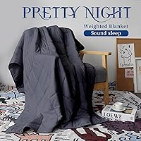 Vista 2 de Manta con Peso de 7 Libras Tamaño Individual Gris Oscuro 41"x60" Las Mantas con Peso Son Pesadas y Cómodas