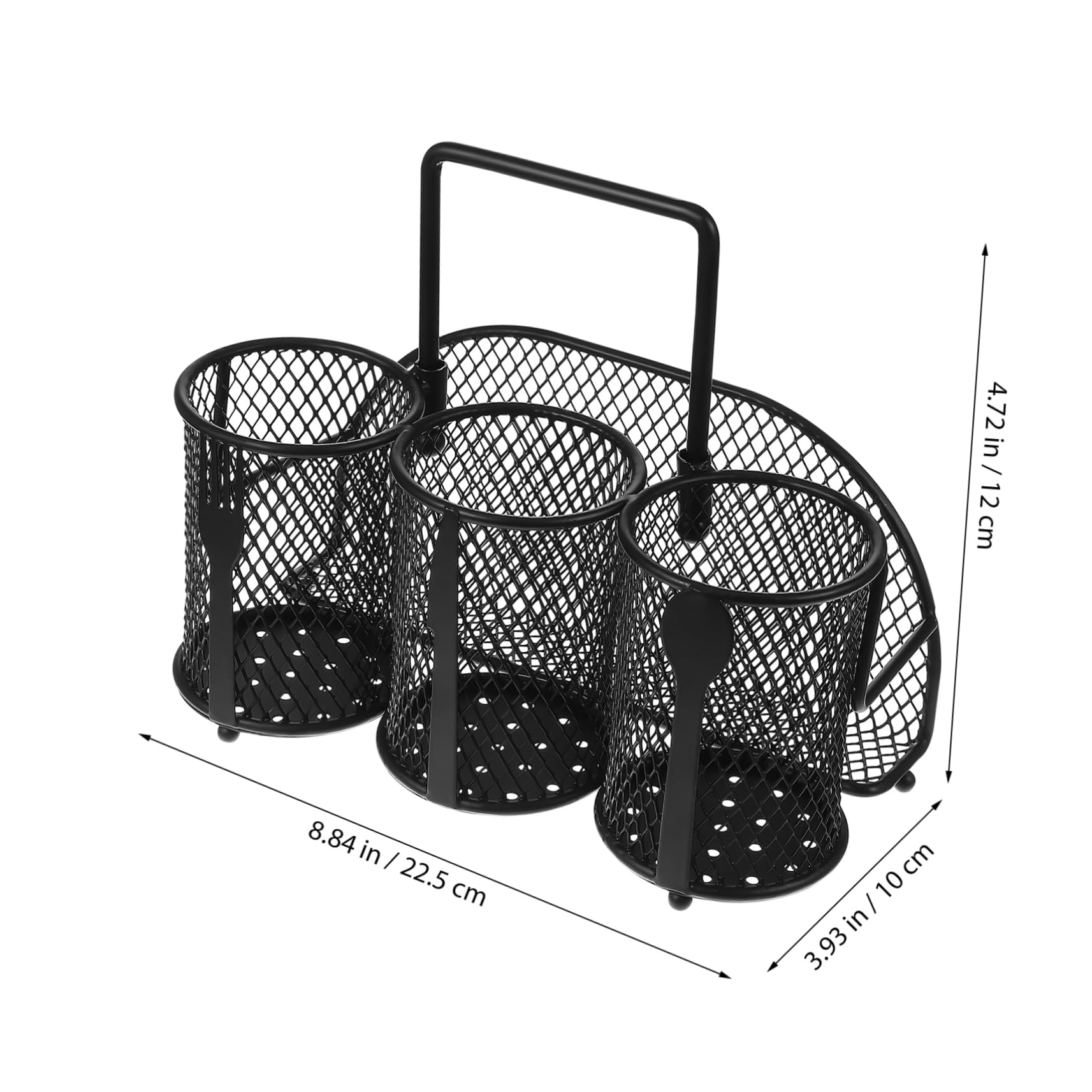 PRETYZOOM 2 Piezas Caja De Almacenamiento De Vajilla para Picnic Al Aire Organizador De Despensa sobre La Puerta Condimento Cesta De Palillos Tendedero para Utensilios Black Planchar