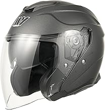 MY Jet 835 Motorcycle Helmet, ECE 22.06 Approved with Double Visors for Men and Women