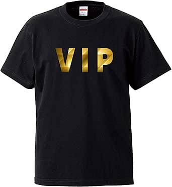 南堀江のおもしろtシャツ「VIP Very Important Person」 超重要人物 高待遇 おもしろ半袖Tシャツ ブラック メンズサイズ