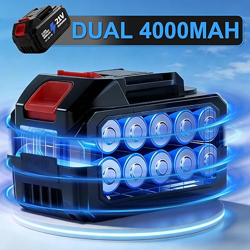 Miniatura 3 de Lavadora a presión inalámbrica alimentada por baterías, lavadora eléctrica portátil de 1500 PSI 2.6 GPM con motor sin escobillas de 400 W, baterías