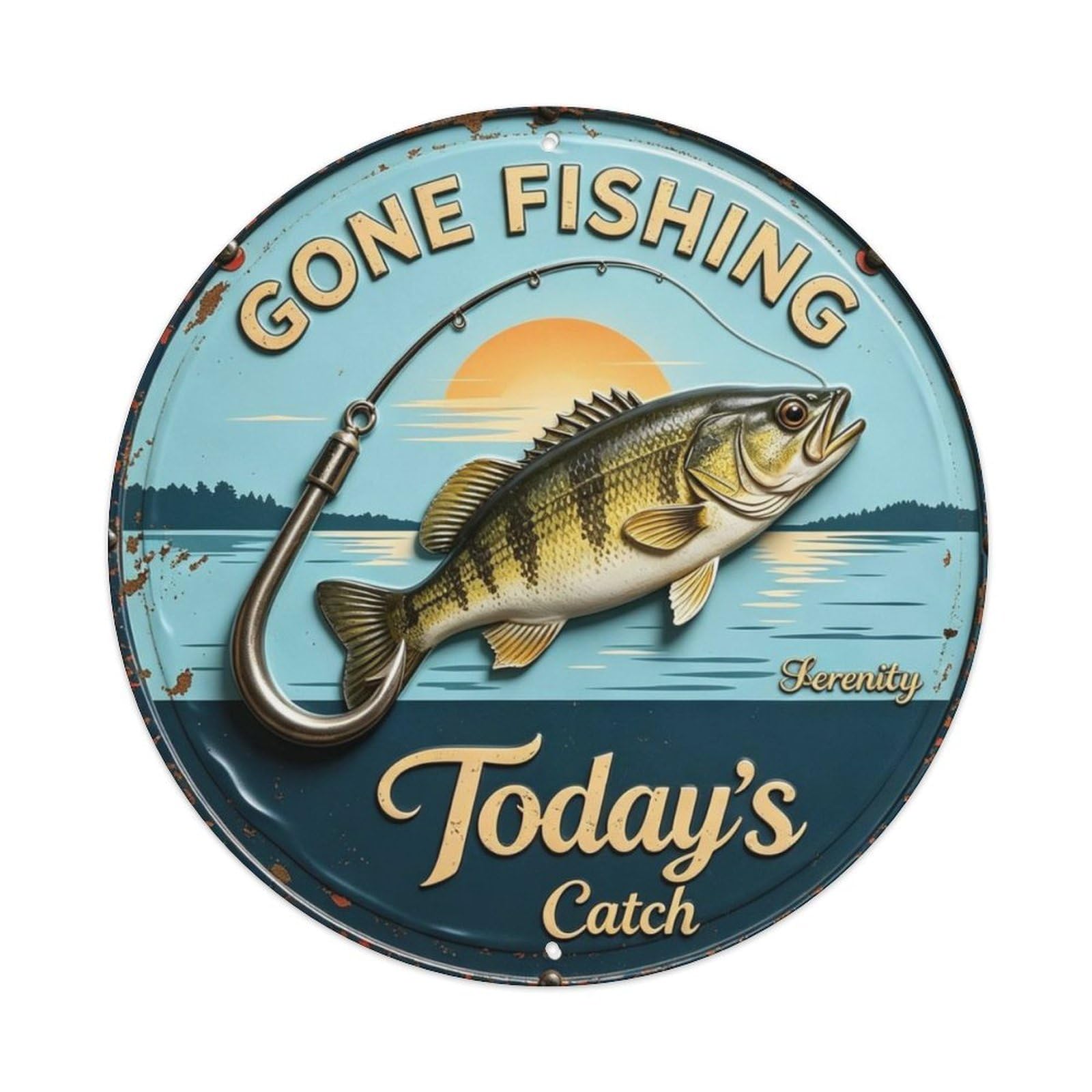 Today's Catch Metal Tin Sign Plaque