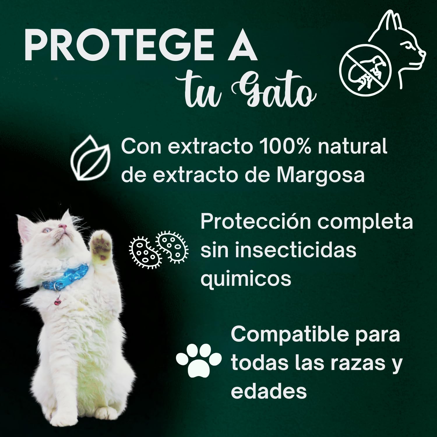 DISANE Pipetas Antiparasitarias para Gatos 100% Naturales | 2 Uds | 2 Meses de Protección contra Insectos y Parásitos: Pulgas, Garrapatas y Mosquitos | Antipulgas Sin Toxicidad para el Gato