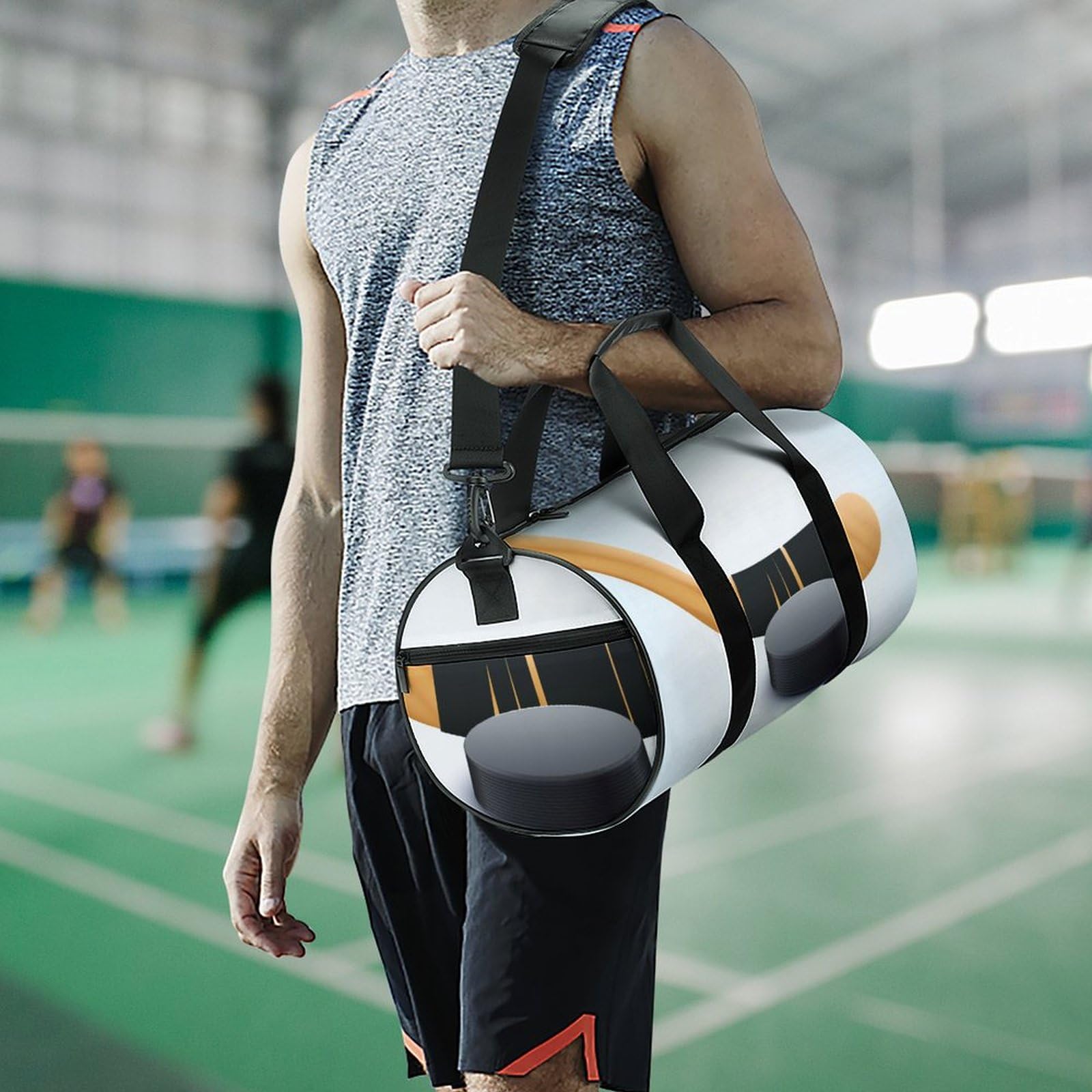 Hockey Sac De Sport Gym Sac De Voyage Sac Week-End Duffel Bag pour Camping Randonnée Voyage 45x23x23cm