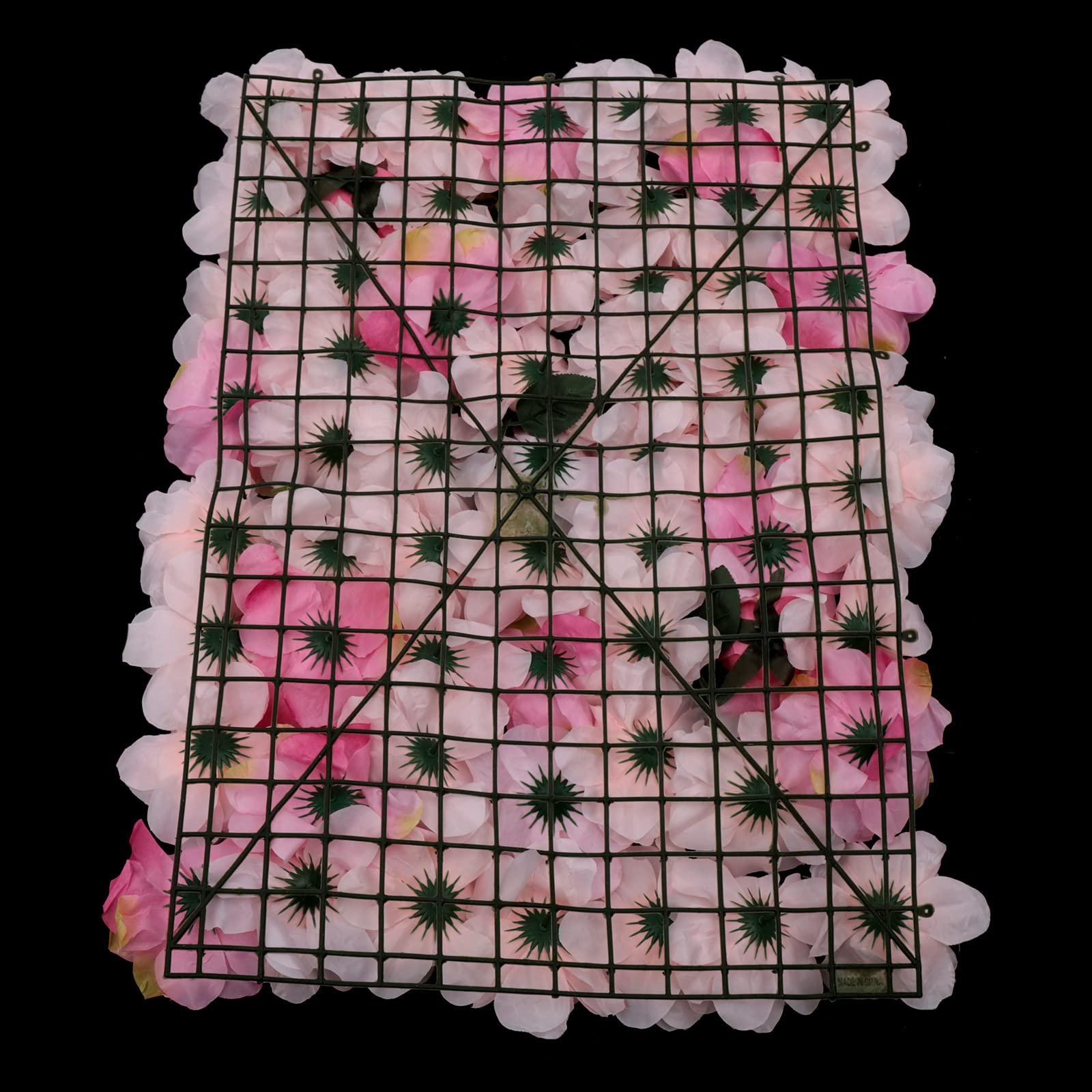 12 Stück Künstliche Blumenwandpaneel, 60 X 40cm Kunstrosen Blumenhintergrund, Seidenblume für Hochzeit |Parteien Dekoration (Rosa)