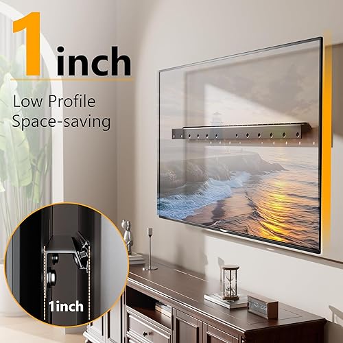 Miniatura 6 de Soporte de pared para TV sin tachuelas, soporte de TV inteligente sin taladros para televisores de 32 a 75 pulgadas, soporta hasta 150 libras